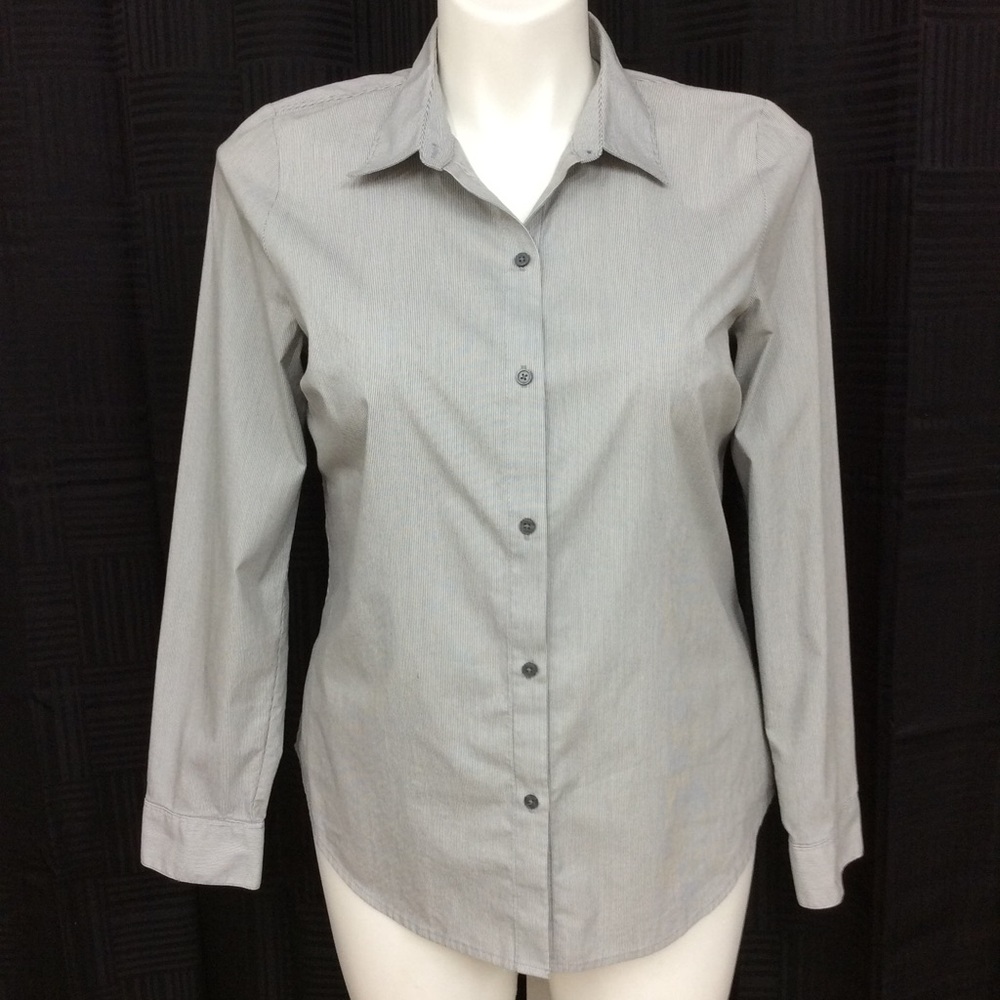 Apt 9 Essentials Gray Size 14 Long Sleeve Shirt